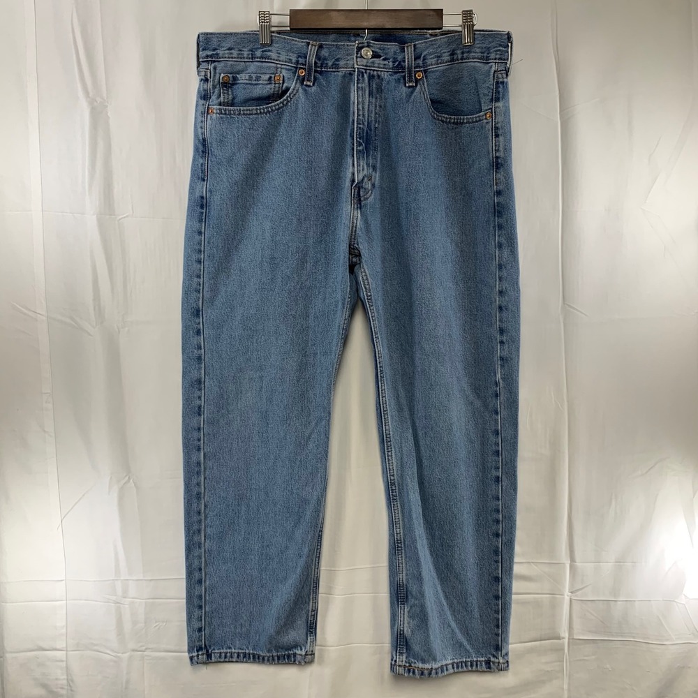 Levi's 505 Regular Fit Mens 38x30 Blue Medium Wash Straight Leg Jeans